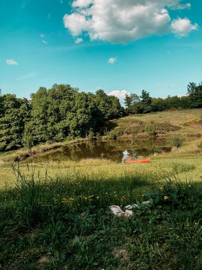 La Ferme Du Pont De Maumy, Cabane Au Bord De L'Etang Et Bain Nordique Busserolles 외부 사진
